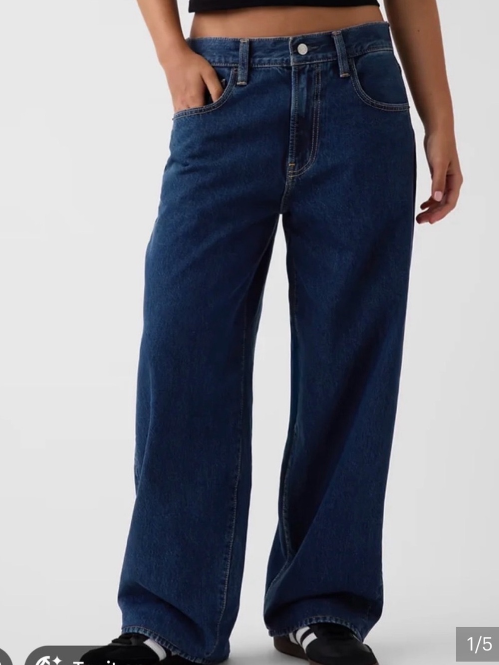 GAP x Hailey Bieber - Extra Baggy Denim Jeans in Medium Indigo
